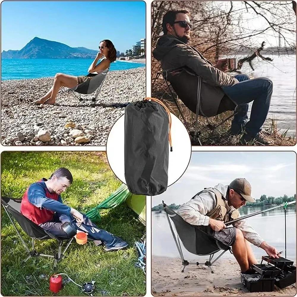 Chaise lunaire pliante Portable ultralégère, siège en filet en Nylon, chaise de plage, Camping d'été