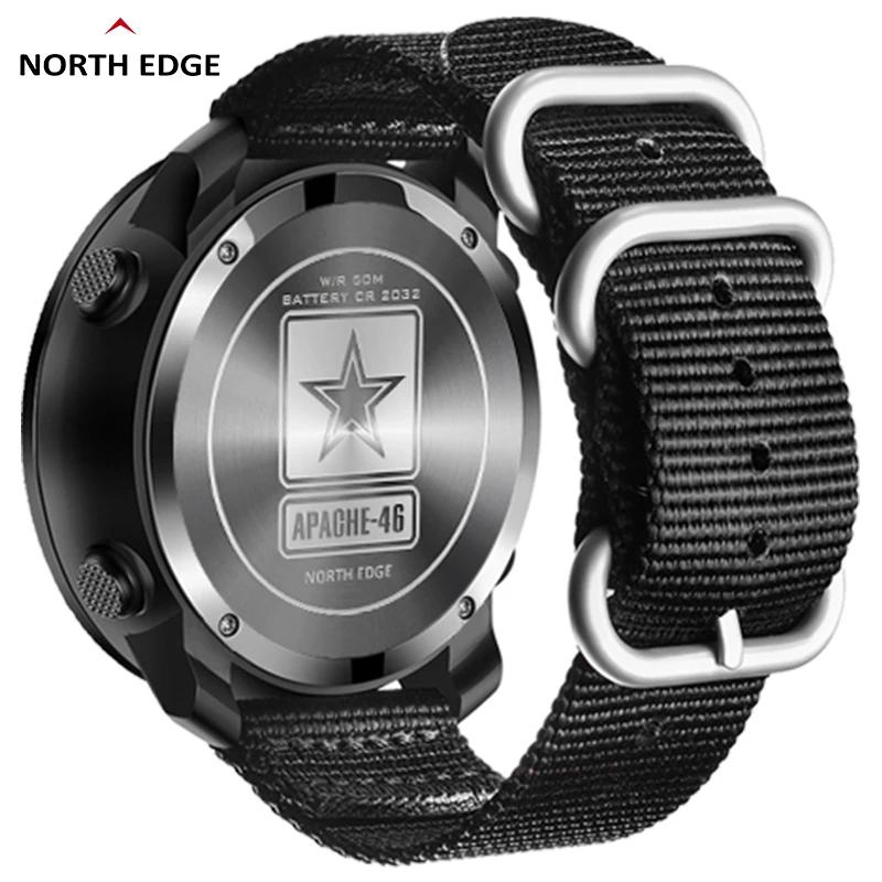 NORTH EDGE APACHE-46 hommes montre numérique Sports de plein air course natation Sport de plein air