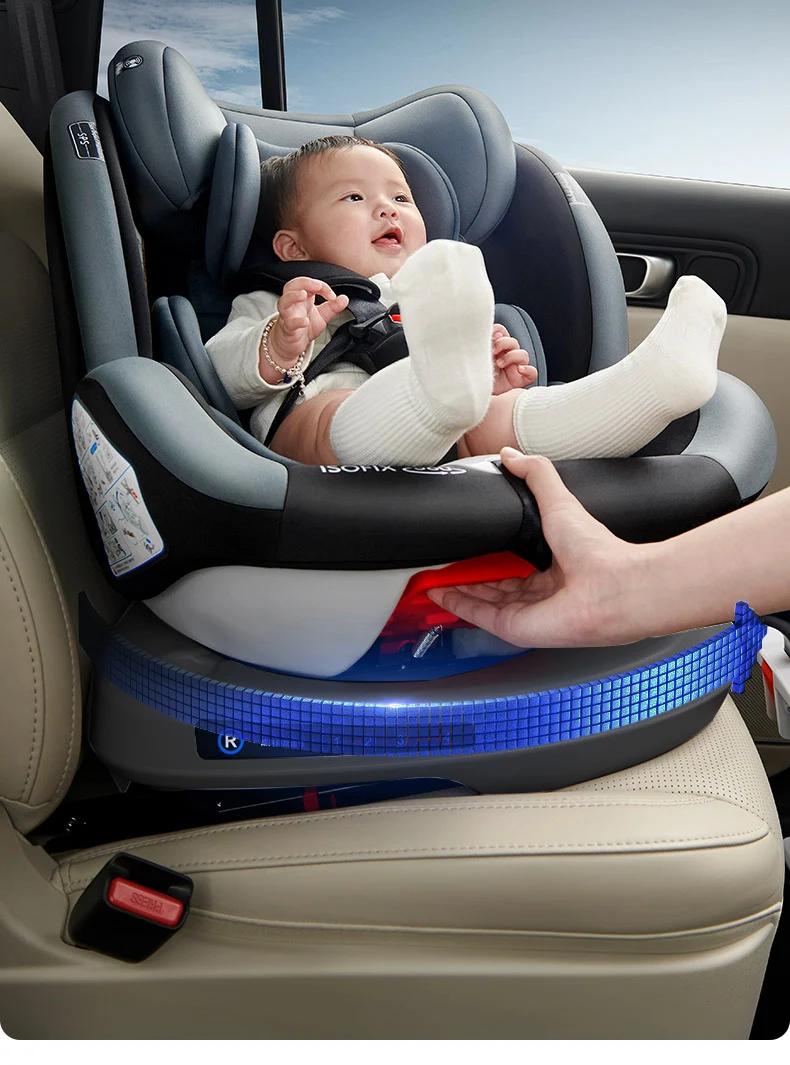 Siège auto pour bébé rotatif à 360 degrés, appui-tête réglable ISOFIX, siège de sécurité pour nourri