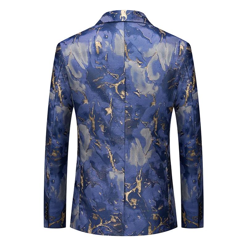 Vestes Jacquard Slim Fit trempées pour hommes, haut de gamme, luxe, haute qualité, scène sociale, sm