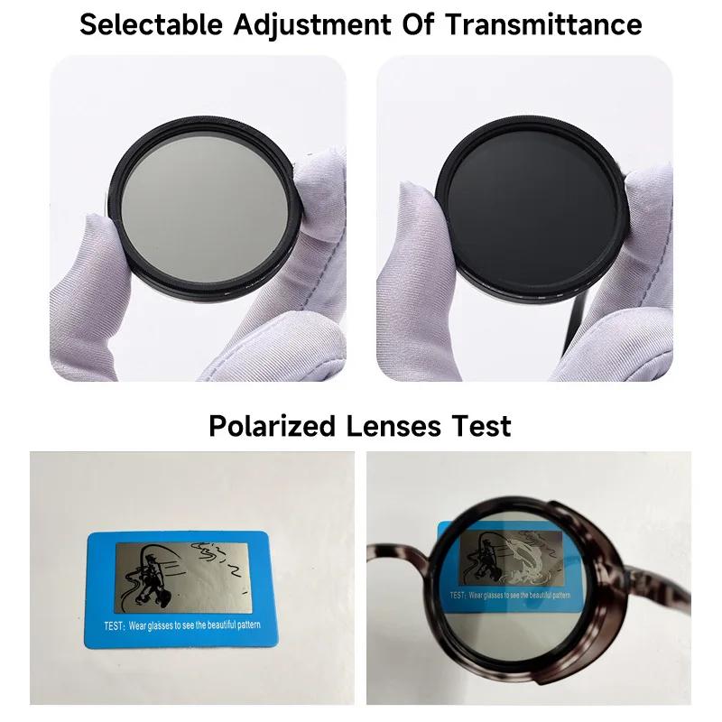 SEAMERGO rétro petit cadre rond ND9 lunettes de soleil polarisées à intensité variable à la mode lun