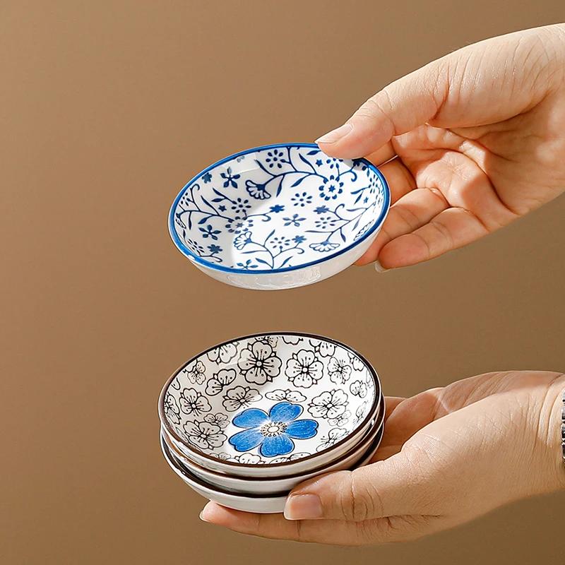 Mini assiette japonaise en céramique pour Barbecue, 6 pièces, trempage Sashimi, Sushi, Sauce soja, p