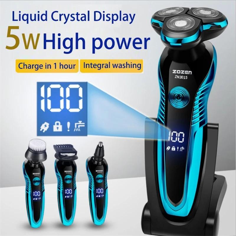 ZOZEN rasoir électrique lavable Rechargeable rasoir électrique Machine à raser pour hommes corps che