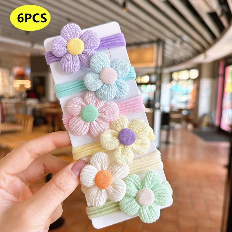 20 pièces 10 pièces accessoires de cheveux pour fille bandes de cheveux élastiques fleurs Style anne
