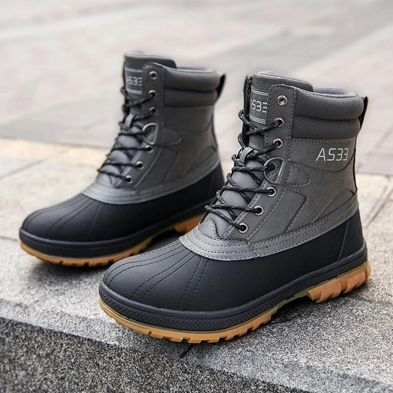 Grande taille 47 bottes d'extérieur pour hommes bottes de neige d'hiver pour hommes bottes de travai