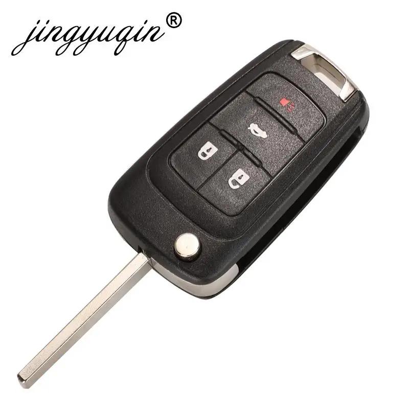 Jingyuqin – télécommande à clapet, 5 pcs/lot, 315/433MHz, avec puce ID46, pour Chevrolet Cruze Aveo,