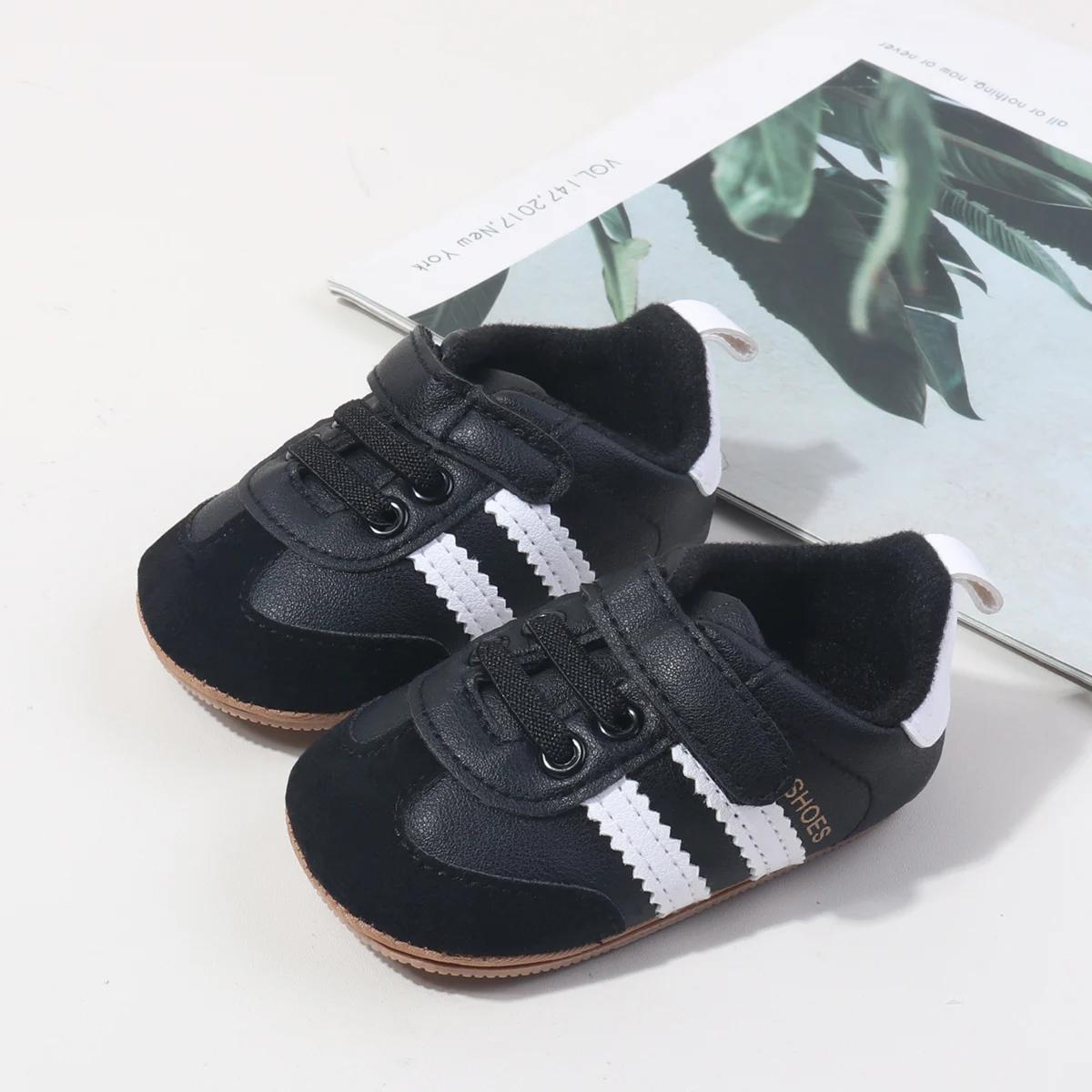 Chaussures unisexes pour bébés de 0 à 18 mois, en cuir PU de haute qualité, pour première marche, in