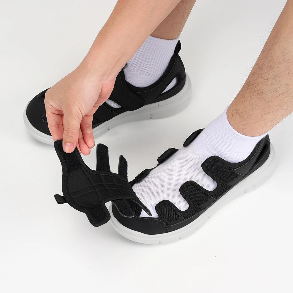 FitVille – sandales élargies pour hommes, chaussures de diabète décontractées, légères pour la fasci