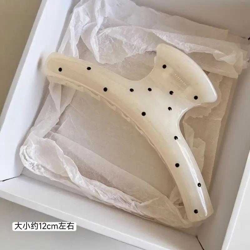 Pince à cheveux coréenne en acrylique, grande taille, os de Dragon, requin, Style français, Arc à po