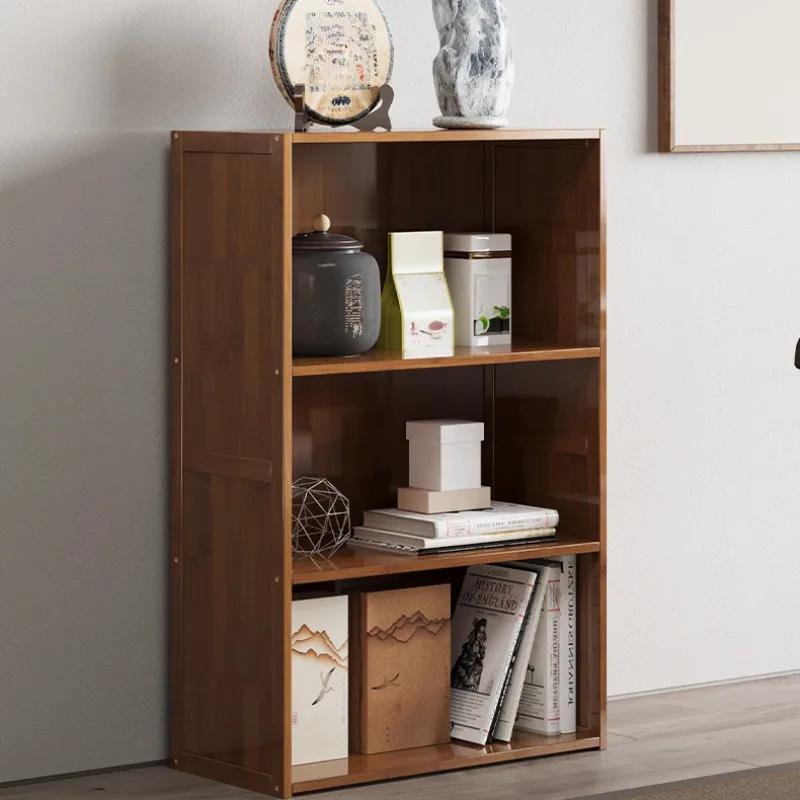 Armoire de rangement à 3 niveaux, bibliothèque de Style rétro, armoire en bambou pour cuisine, salon