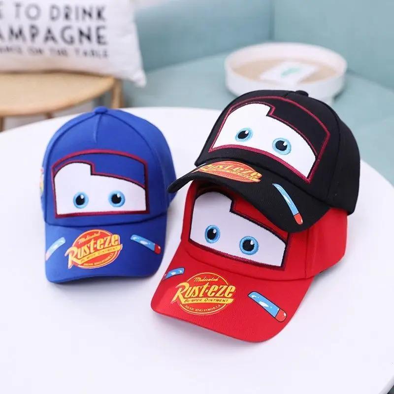 Lightning McQueen printemps, automne et été chapeau pour enfants voitures de dessin animé chapeau à