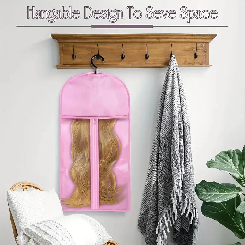 Sacs de rangement crochets transparents anti-poussière, conception Portable pour Salon, usage domest