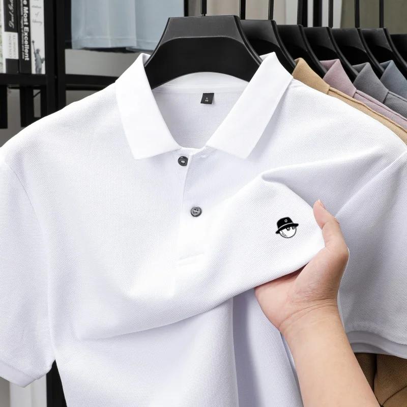 Polo brodé à motif exquis de dessin animé, nouvelle collection, best-seller de l'été, pour hommes, 1