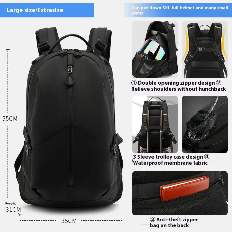 Sac à dos de moto étanche pour casque, pour hommes et femmes, grande capacité, cyclisme, voyage, ord