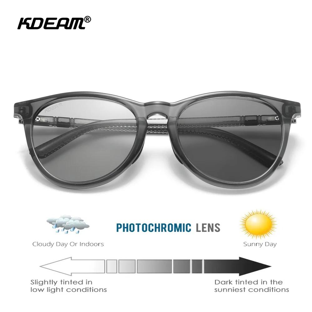 KDEAM Vintage femmes lunettes de soleil lentille polarisée charnière en métal forme ovale femme lune