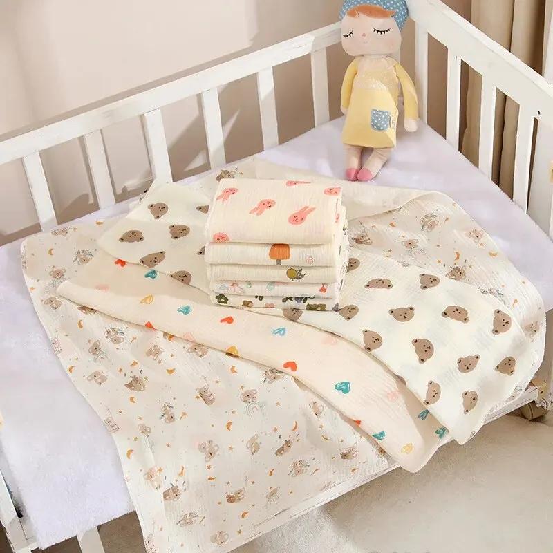 Couverture de réception pour bébé, en mousseline de coton, pour nouveau-né, literie, serviette de ba