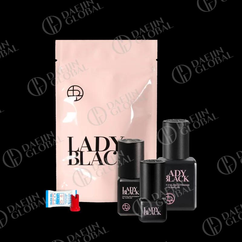 5/10 Bottles 5ml Lady Black Eyelash Extension Glue Sky Zone Strong Fast Drying False Eyelashes Glue