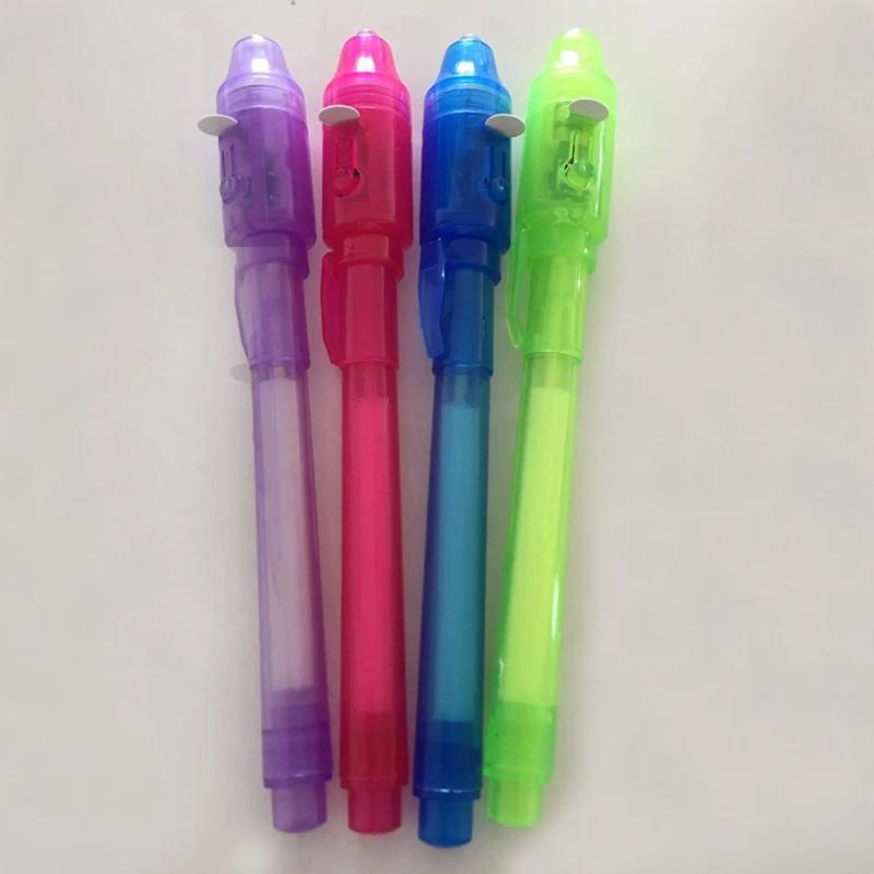 Stylo à encre Invisible avec lumière UV, marqueur magique pour Message Secret, prix de boîte de trés