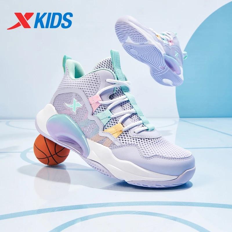 Xtep chaussures de basket-ball pour adolescents 2025 printemps unisexe maille respirant léger mode c