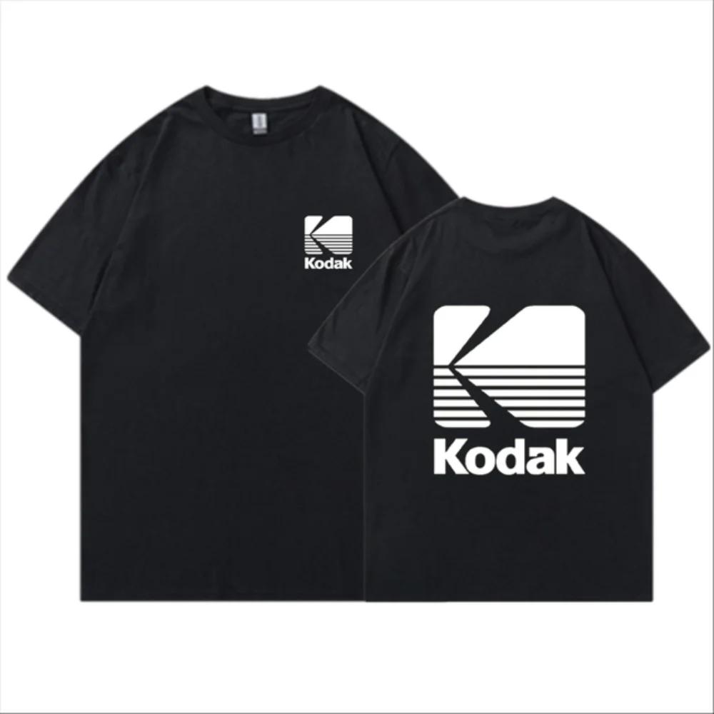 T-shirt Kodak 2026, unisexe, style coréen d'été, ample, imprimé, à manches courtes, en pur coton, st