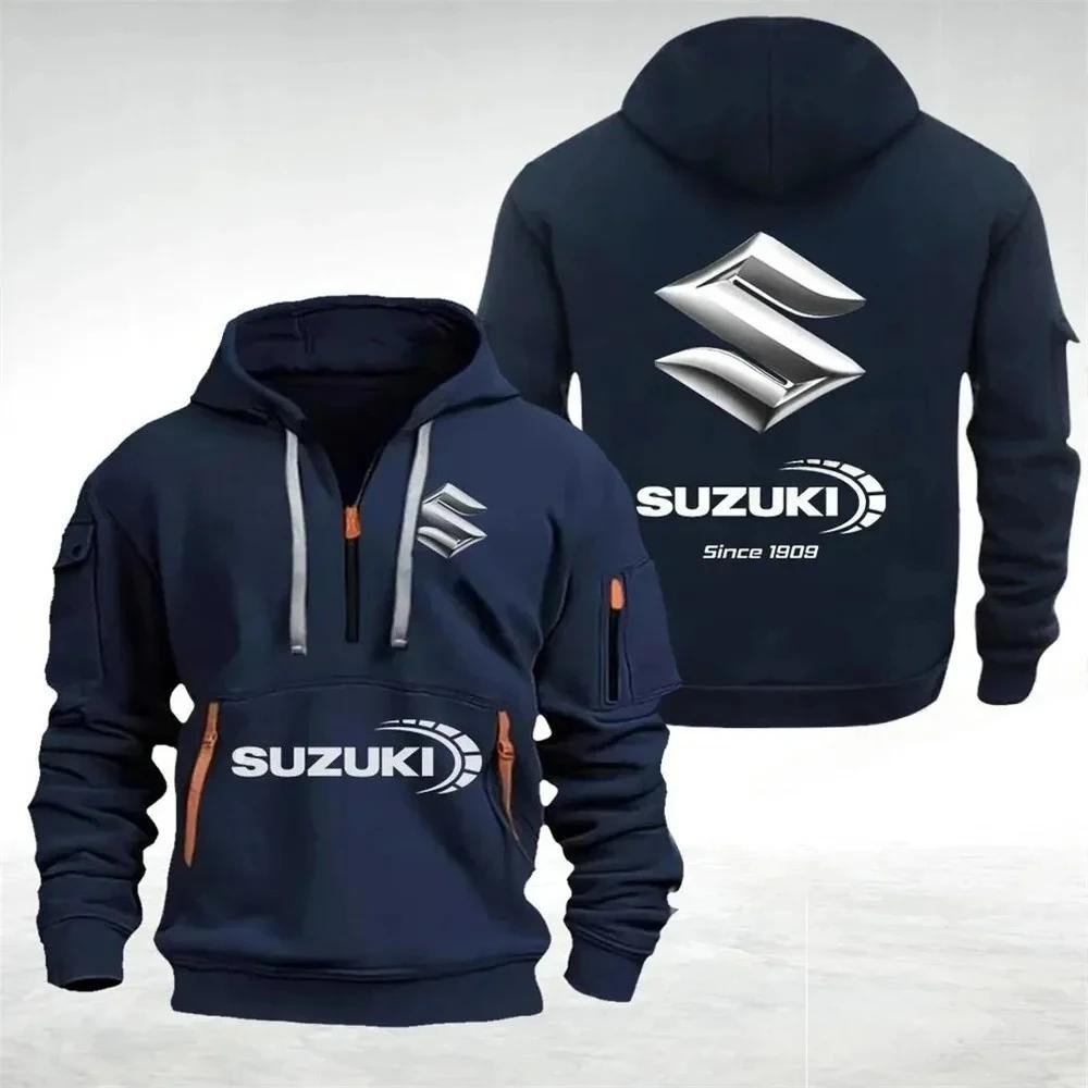 Sweat-shirts Suzuki, sweats à capuche, vestes de sport de plein air d'automne et d'hiver à demi-poch