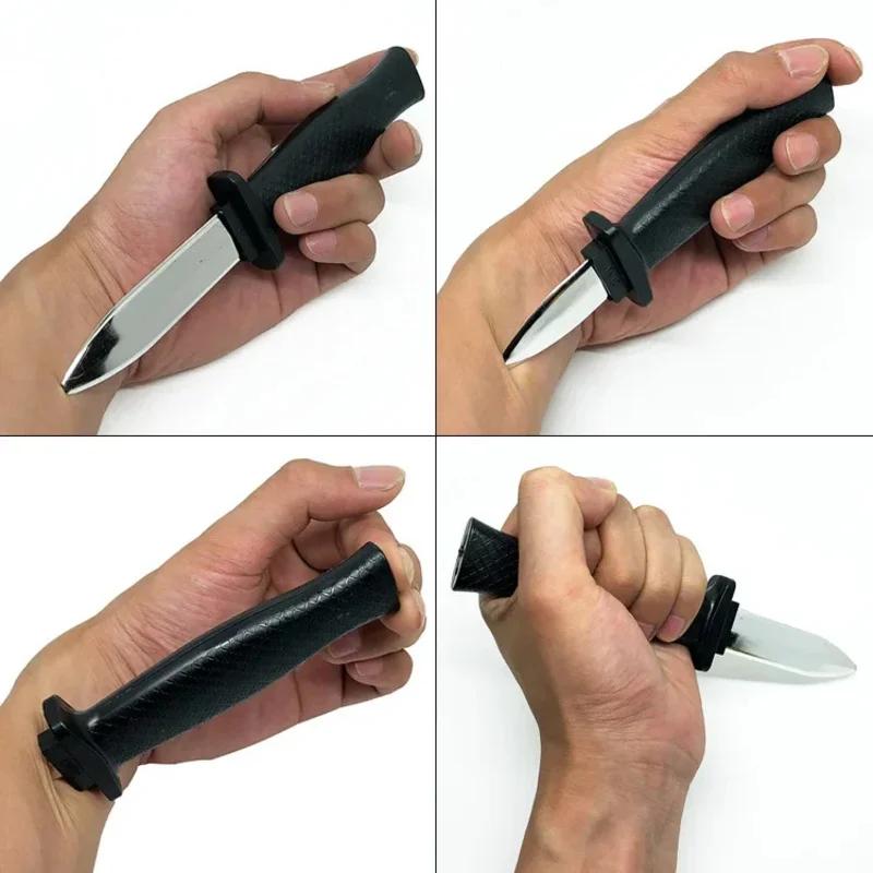Couteau de farces rétractable-accessoire de comédie en plastique inoffensif pour adultes et enfants,