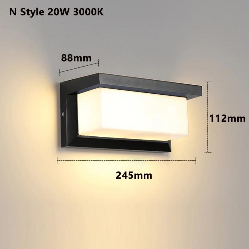 Applique murale extérieure Led étanche IP65 capteur de mouvement Led éclairage extérieur porche lumi