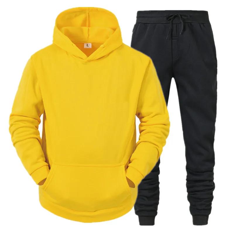 Hommes vêtements de sport pull costume sweats à capuche + pantalons vêtements de sport printemps aut