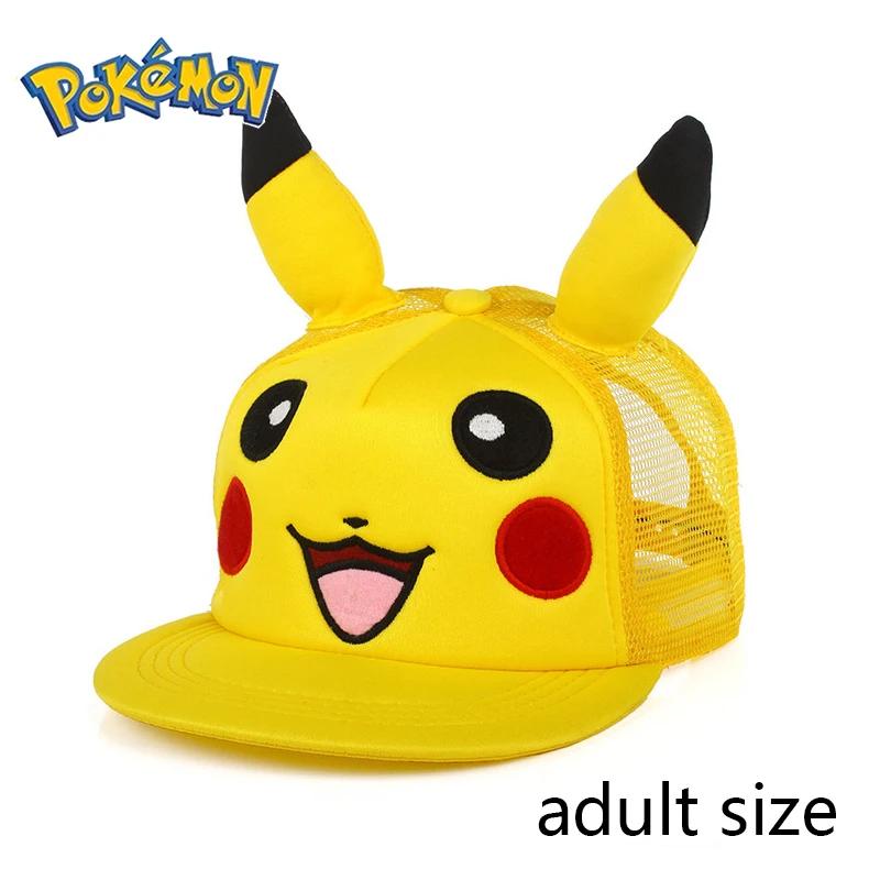 Casquette de Baseball Pokemon Pikachu pour Homme et Femme, Chapeau Ajustable de Cosplay, de dehors,