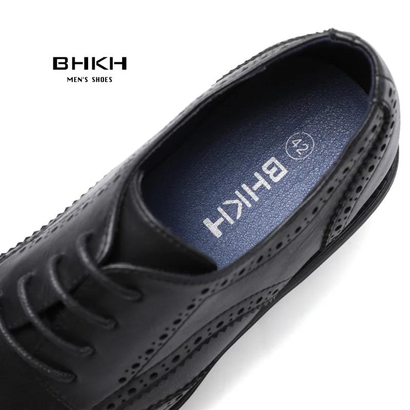 BHKH 2025 chaussures habillées en cuir véritable confortables hommes chaussures décontractées intell