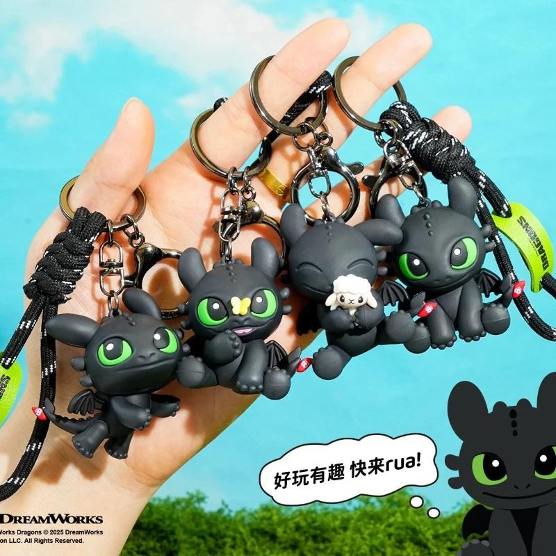 Authentique Dragon dompteur maître volant sans dents garçon porte-clés nouveau sac pendentif petits