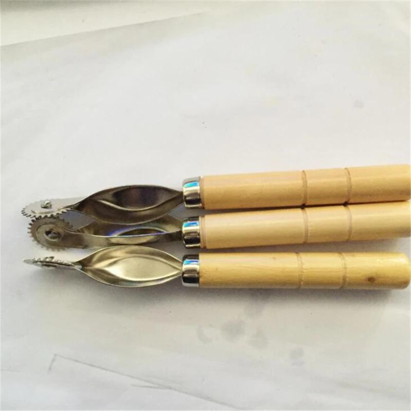 Kit d'outils de couture, accessoires, poignée pratique, traceur de motif de bord serrate, roue de cr