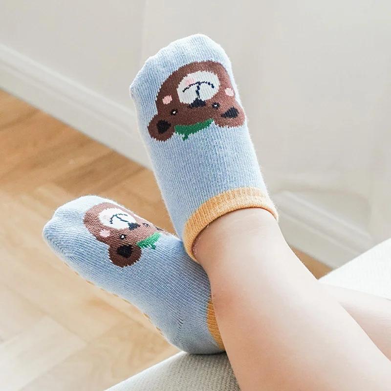 Chaussettes en coton pour enfants, confortables, respirantes, motif animal de dessin animé mignon, n