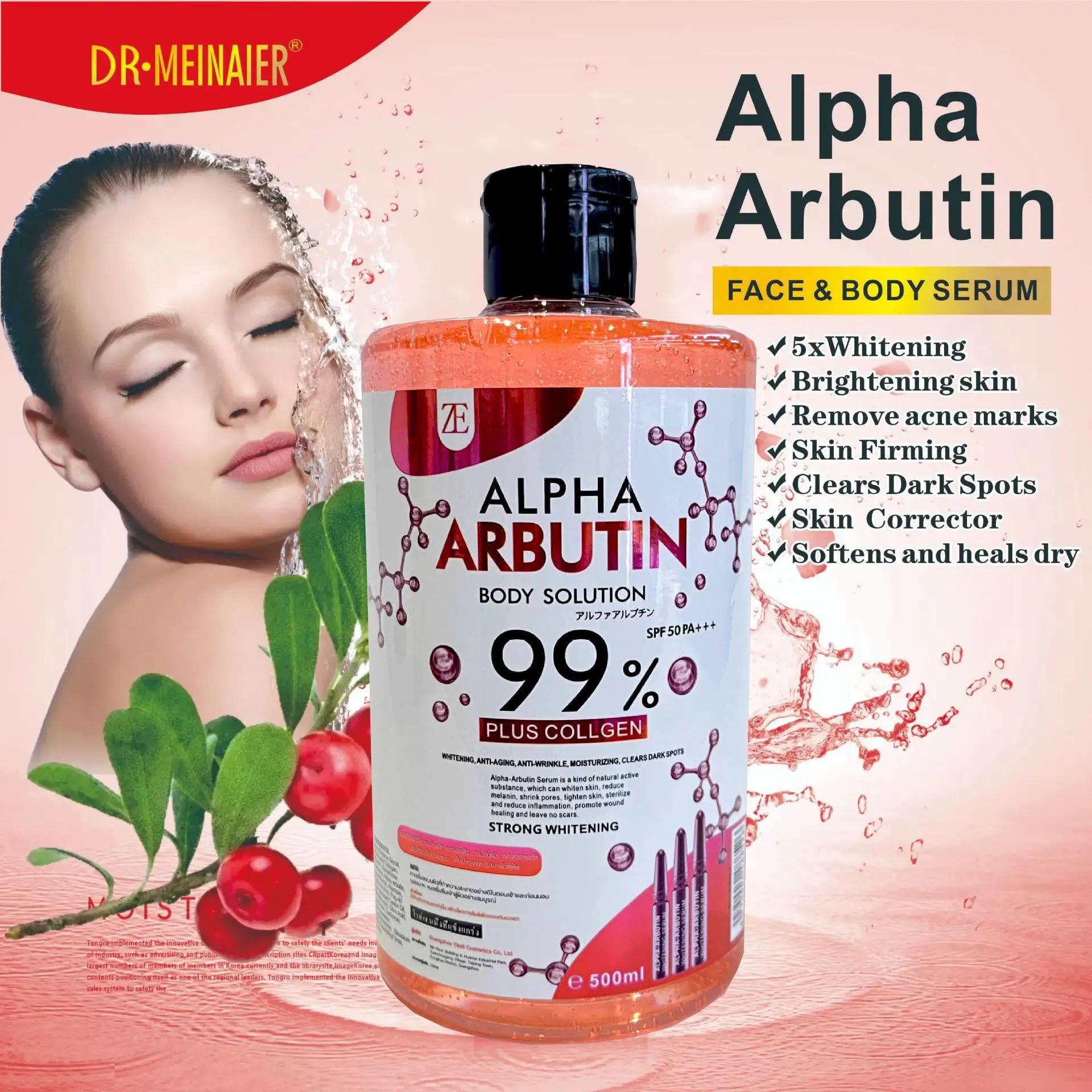 Sérum Alpha Arbutin AHA garde le visage et le corps, lisse, éclaircissant, hydratant, améliore la ma