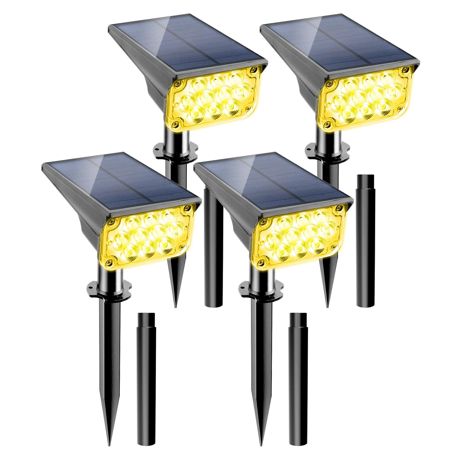 TSUN 1pc lumière solaire extérieure 3000K/6000k/RGB lumière de jardin solaire IP65 projecteur solair