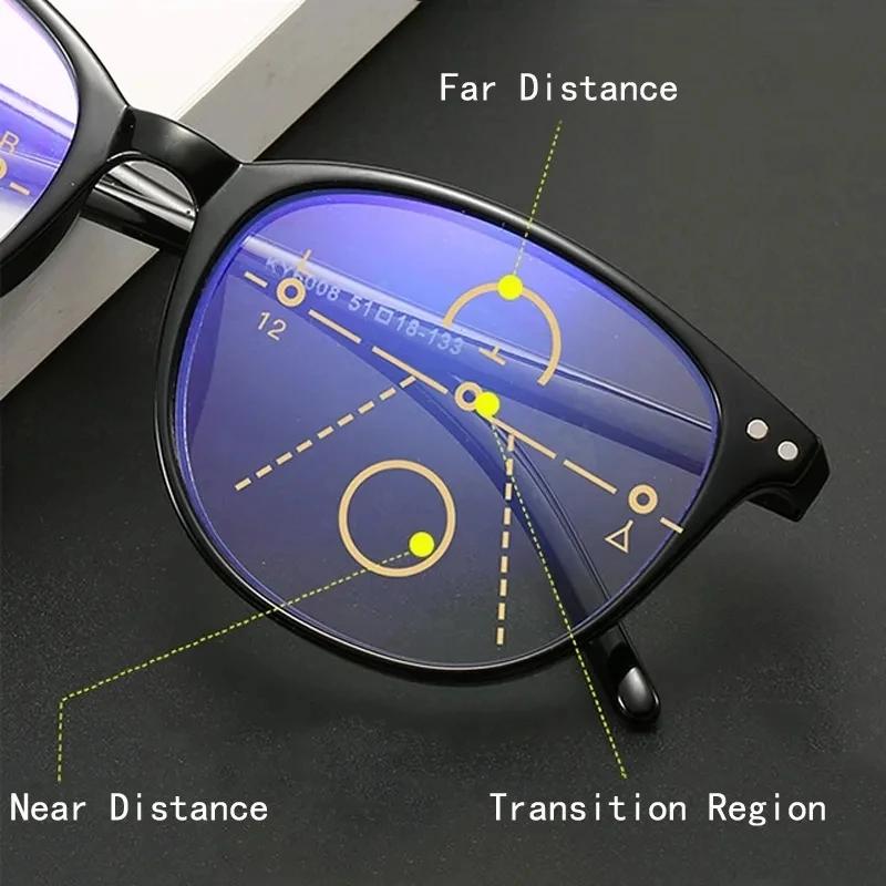 Lunettes de lecture multifocales progressives 3 en 1 pour femmes, faciles à regarder de loin et de p