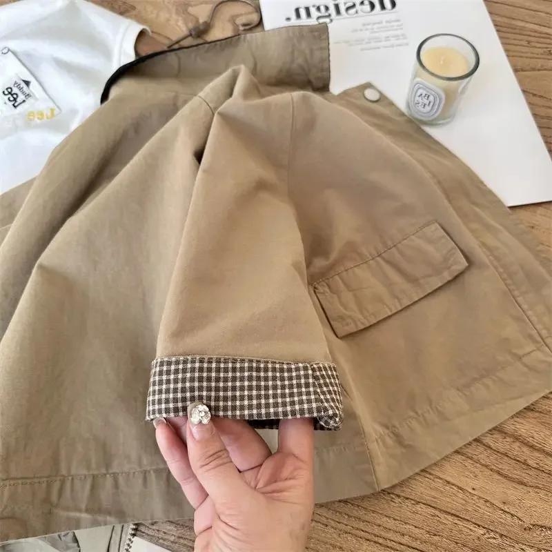 Coupe-vent pour enfants, nouveau Style coréen décontracté Baggy Simple, mode printemps-automne 2025