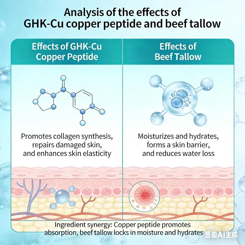 Baume Hydratant Bleu 2026 avec Peptides de Cuivre GHK-Cu et Suif de Bœuf : Soin au Miel de Manuka po