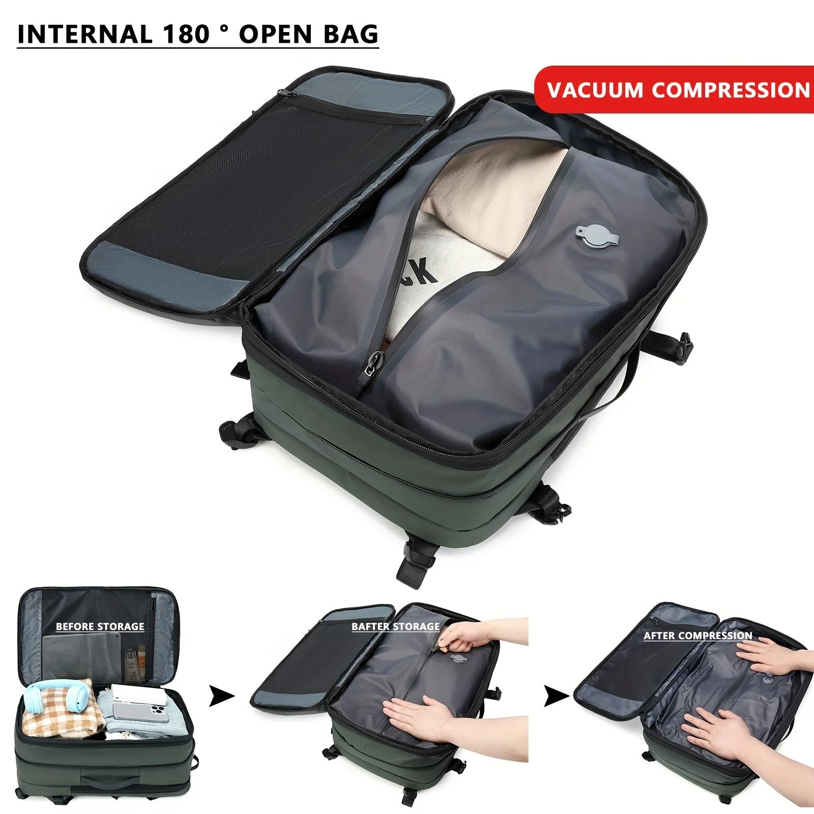 Nouveau sac à dos d'expansion de grande capacité à compression sous vide, sac à dos de voyage, sac d