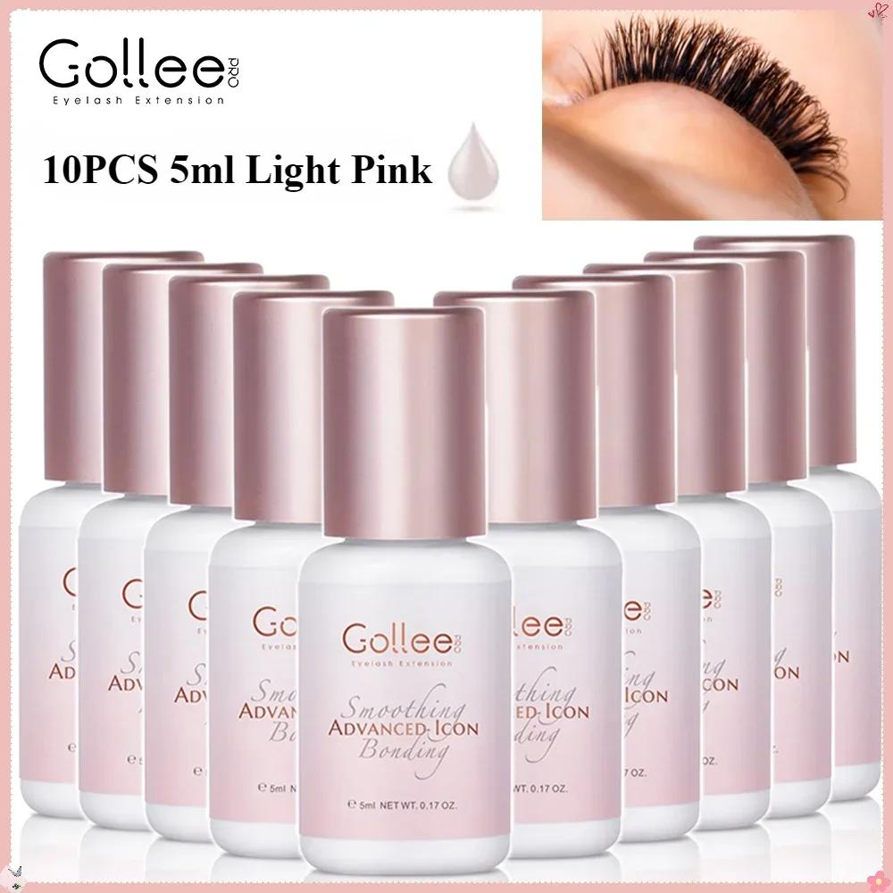 Gollee 10/12 pièces colle à cils gelée poudre colle 5ml Extension de cils Supplie outils de maquilla