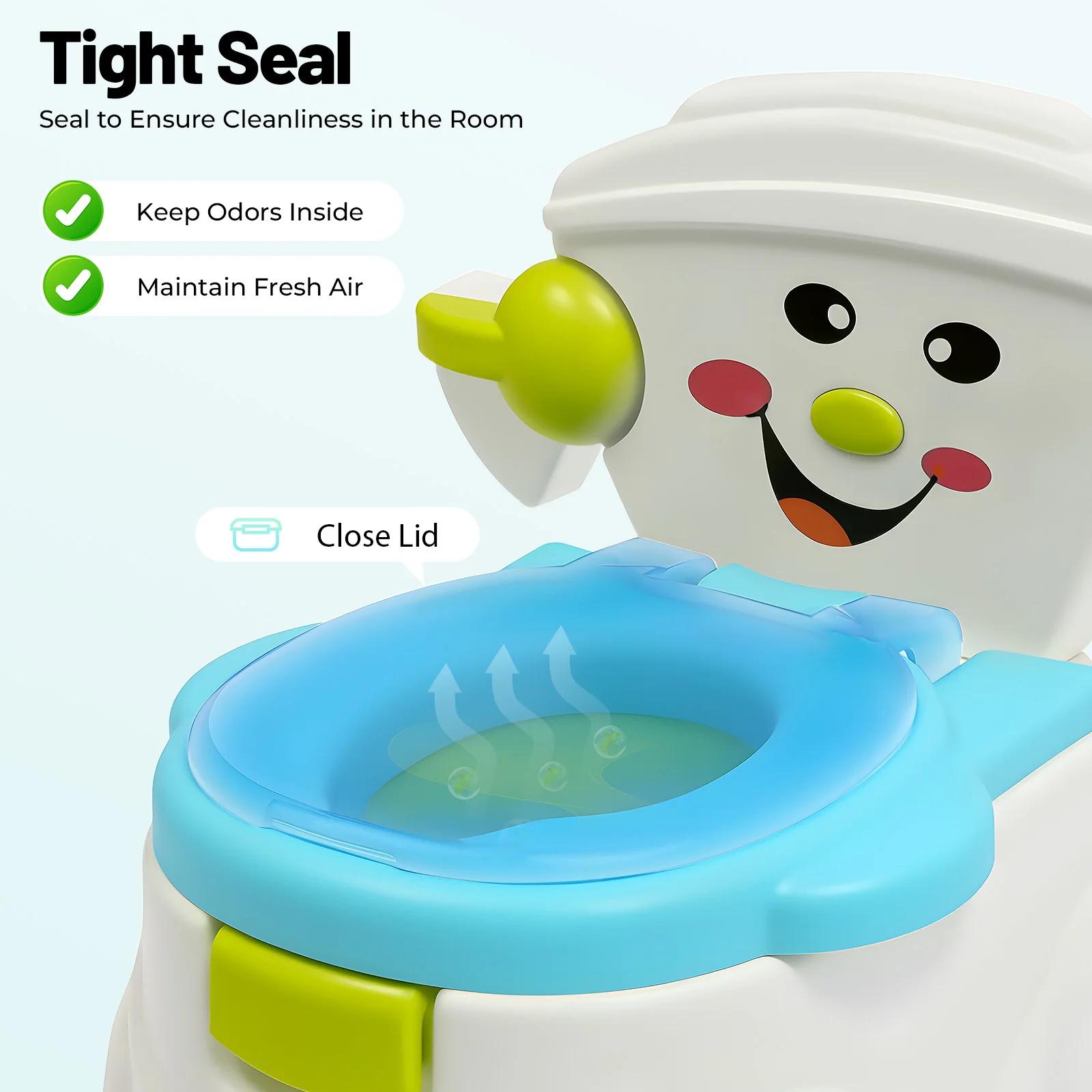 Siège d'entraînement de pot portable - Toilettes pour bébé de 6 mois à 5 ans avec design de voiture de dessin animé