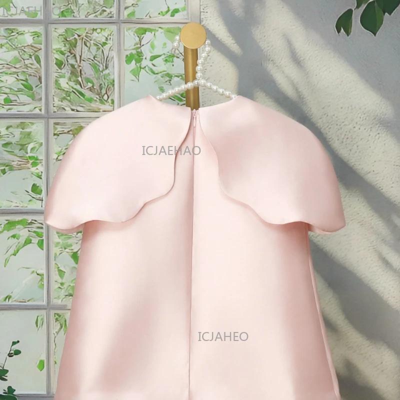 Robes d'anniversaire élégantes pour enfants 2026 avec fleurs 3D, Robe de cérémonie sans manches, Vêt