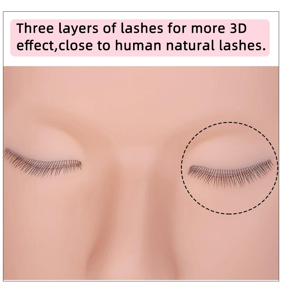 Tête de mannequin pour la pratique de l'extension de faux cils, accessoires pour le visage, ensemble