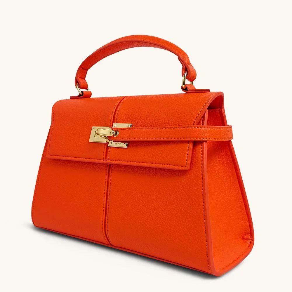Sac à main orange de luxe pour femme Elise Designer 2026 – Nouveau sac fourre-tout tendance, petit e