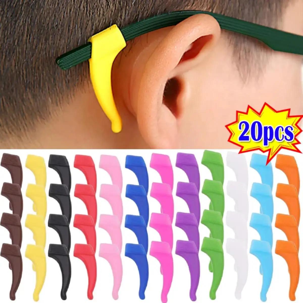 Poignée d'oreille antidérapante en Silicone, 10/20 pièces, pour lunettes, jambe, crochet d'oreille,
