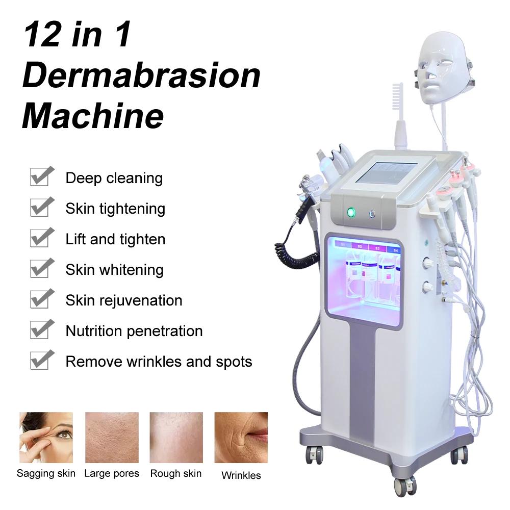 AOKO nouveau 12 IN1 Hydro Dermabrasion Aqua Peeling ultrasons soins du visage Injection d'oxygène ra