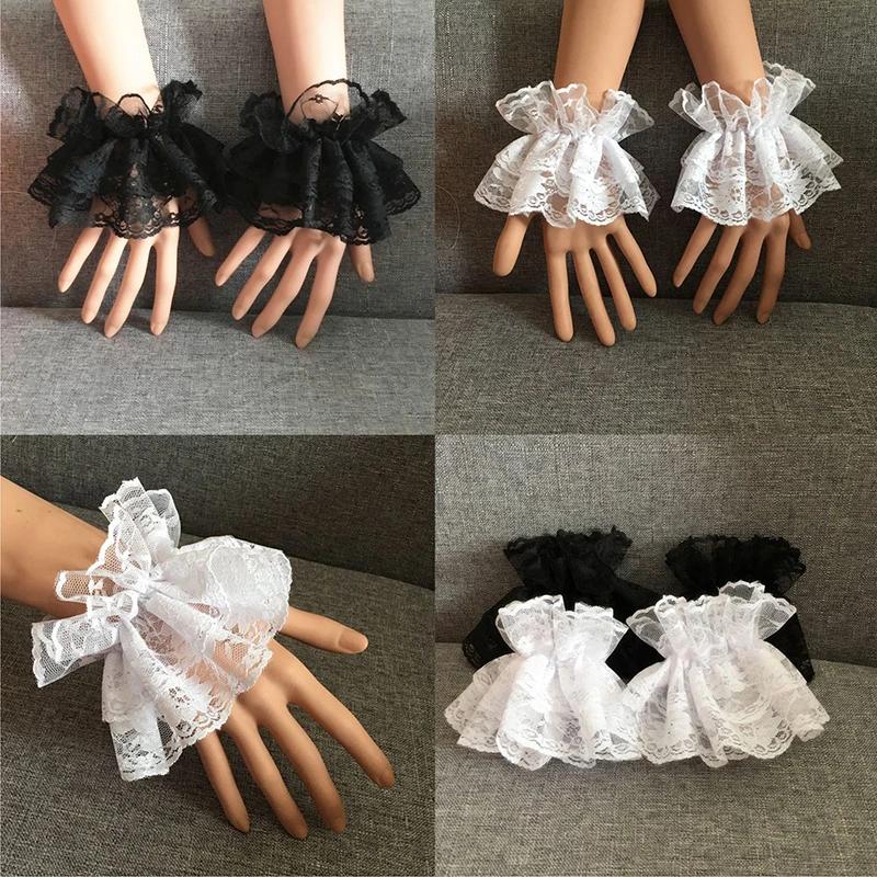 Lolita – gants à manches courtes pour la main, accessoires pour vêtements, manchettes de poignet, vo