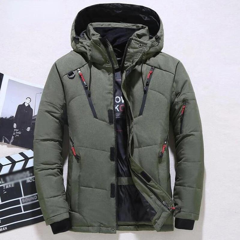 -20 degrés doudoune mâle hiver Parkas hommes blanc canard doudoune à capuche extérieur épais chaud r