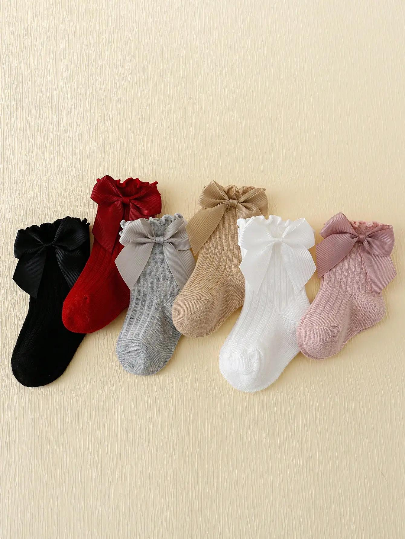6 paires de chaussettes à bouche bulle en dentelle Rowan Bow pour bébé