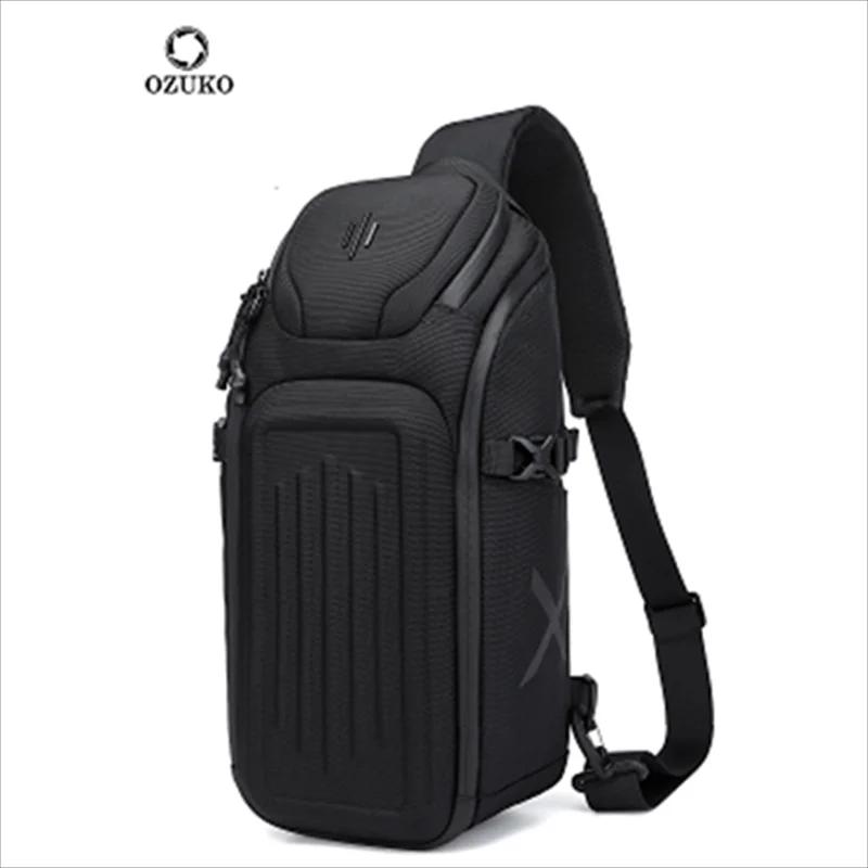 OZUKO-sacs de messager pour hommes, sac de poitrine antivol de bonne qualité, sac à bandoulière mult